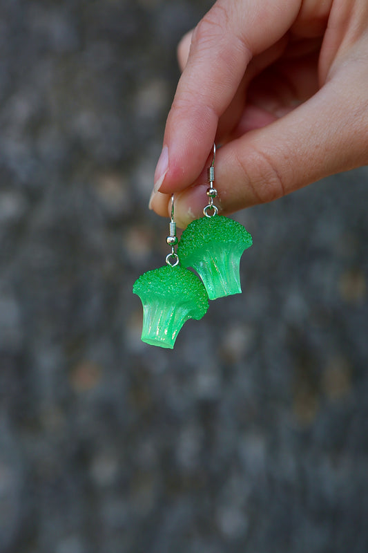 broccoli earrings