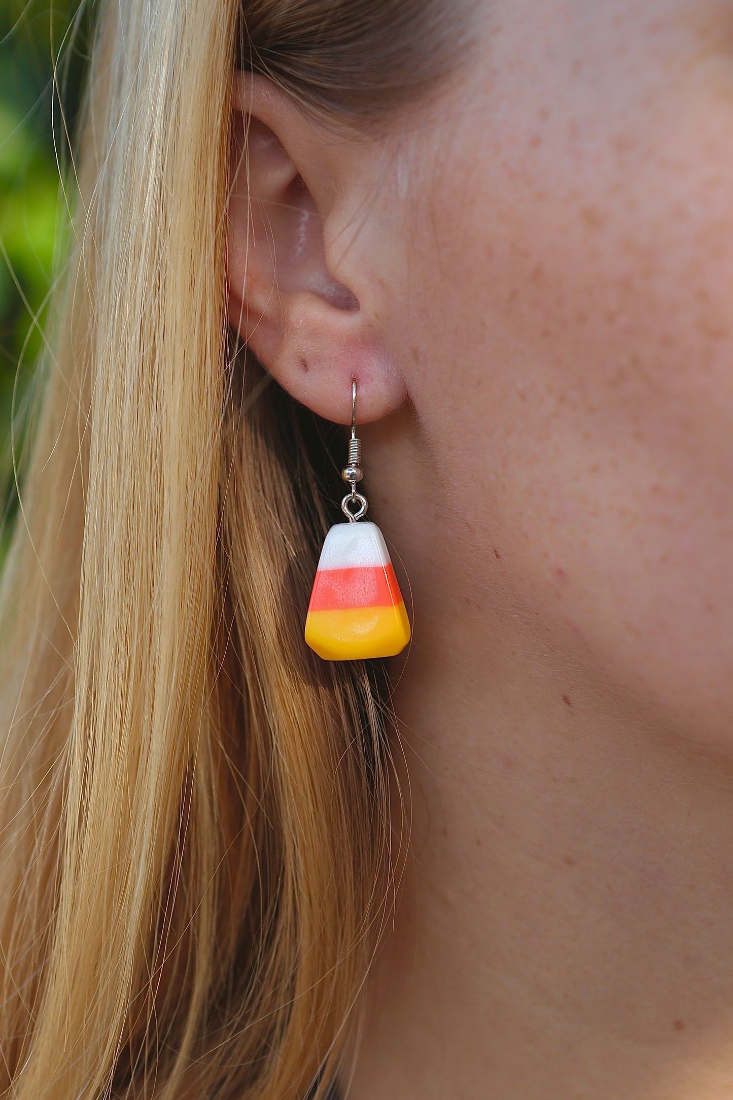 candy corn earrings