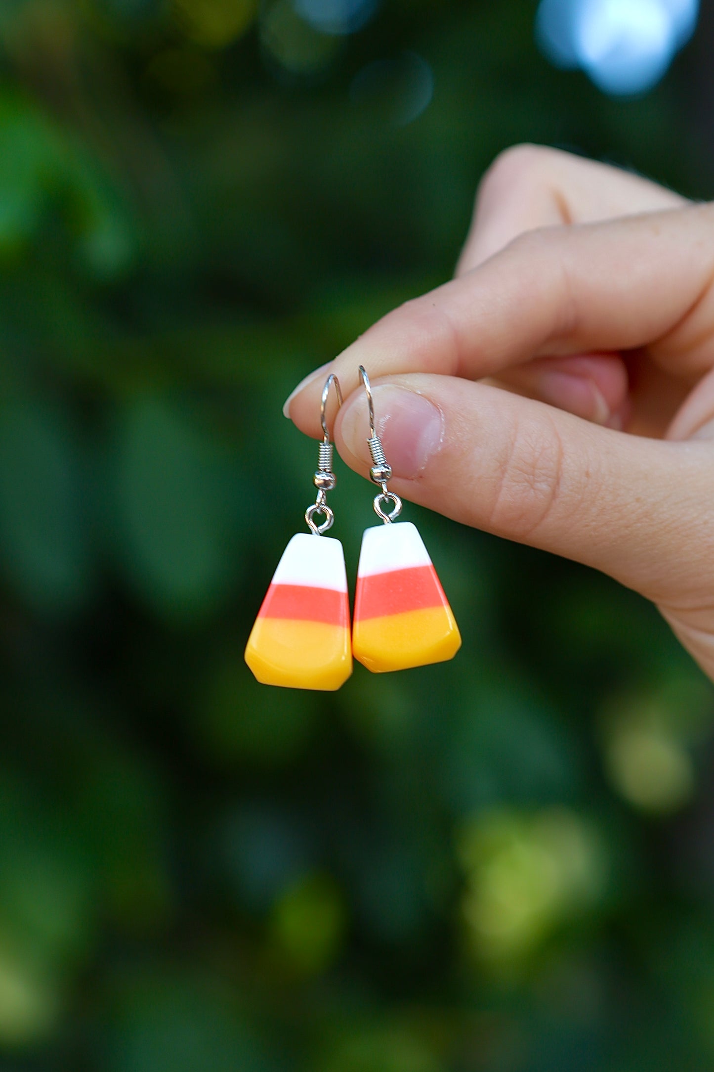 candy corn earrings